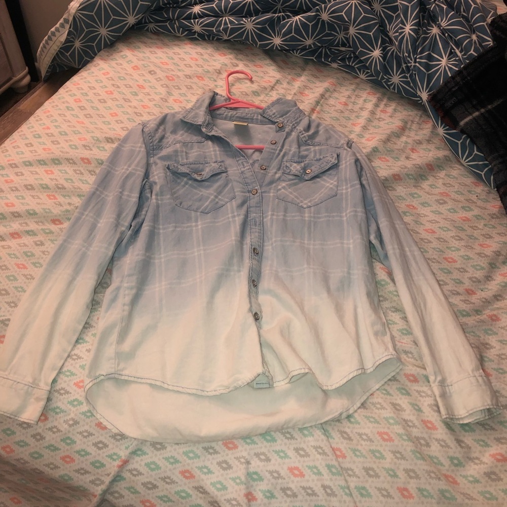 Plaid button down shirt